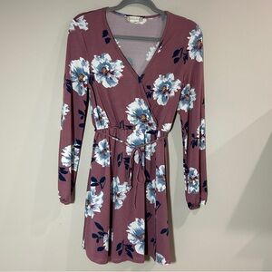 Altar’d State Floral Long Sleeve Wrap Dress
